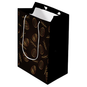 Mediana Bolsa de regalo de oro Eggs Easter Medium de Pascu