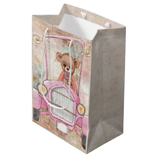 Mediana Bolsa de regalo de osito de peluche (Angulo Anverso)