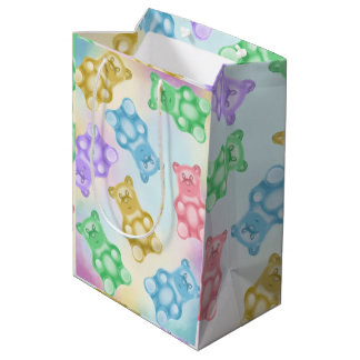 Mediana Bolsa de regalo de oso humedecido Personalizado re