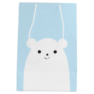Mediana Bolsa de regalo de oso polar Peekaboo