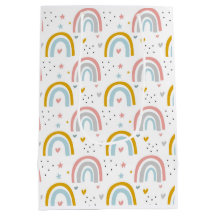 Bolsa de regalo de papel arcoiris para cumpleaños 