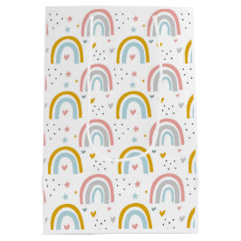 Mediana Bolsa de regalo de papel arcoiris para cumpleaños 