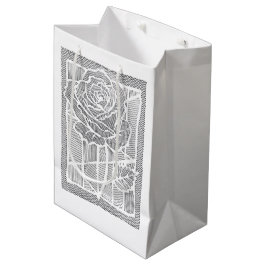 Mediana Bolsa de regalo de papel botánico de rosa arte de