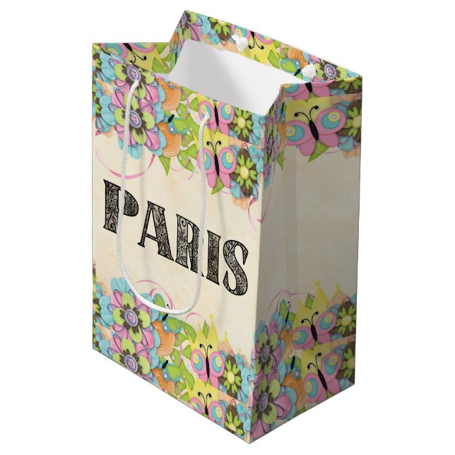 Mediana Bolsa de regalo de París (Angulo Anverso)