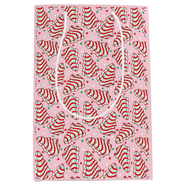 Mediana Bolsa de regalo de pastel de árbol de Navidad (Anverso)