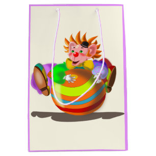 Mediana Bolsa de regalo de payaso feliz