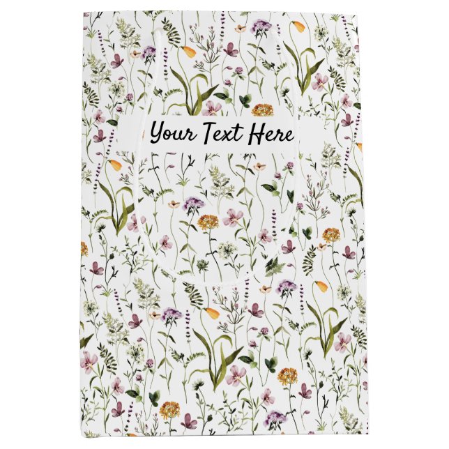 Mediana Bolsa de regalo de Personalizado del patrón del ja (Anverso)