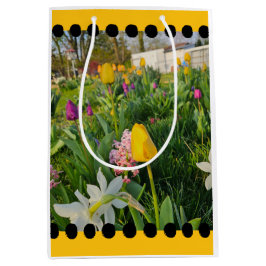 Mediana Bolsa de regalo de Personalizado floral