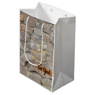 Mediana Bolsa de regalo de piedra apilada