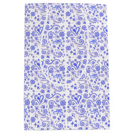 Mediana Bolsa de regalo de Pip azul y blanco