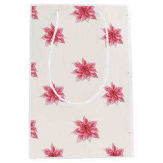Mediana Bolsa de regalo de Poinsettia
