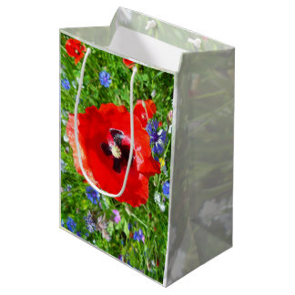 MEDIANA BOLSA DE REGALO DE PRADO DE FLORES SILVESTRES