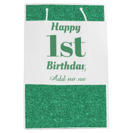 Mediana Bolsa de regalo de primer cumpleaños personalizada