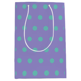 Mediana Bolsa de Regalo de Punto Polka (Lavender y Aqua)