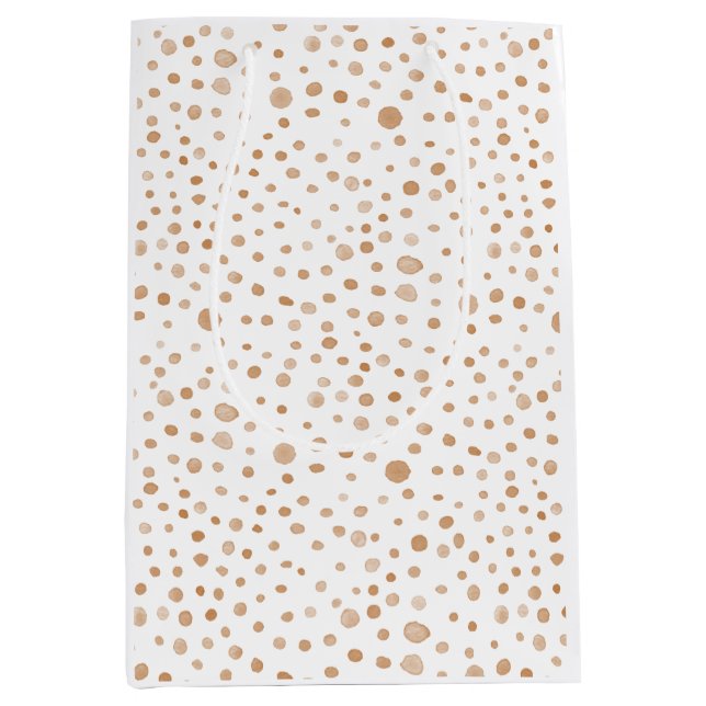 Mediana Bolsa de regalo de puntos de acuarela de Confetti  (Anverso)