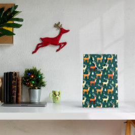 Mediana Bolsa de regalo de renos retro de Santa