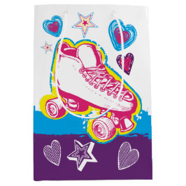 Mediana Bolsa de regalo de Roller Rink Rink Party Birthday