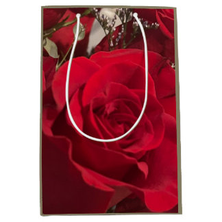 Mediana Bolsa de regalo de Roses Rojos