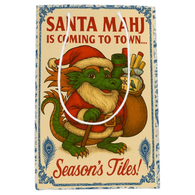 Mediana Bolsa de regalo de Santa Mahj (Anverso)