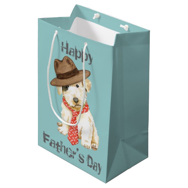 Mediana Bolsa de regalo de Sealyham Terrier Dad media (Angulo Anverso)