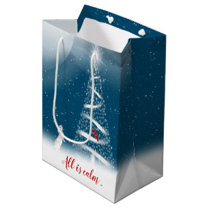 Mediana Bolsa de regalo de Star Christmas Tree and Moon Me