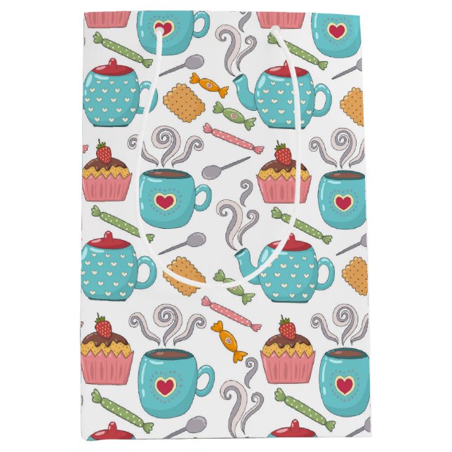 Mediana Bolsa de regalo de té y dulces (Anverso)