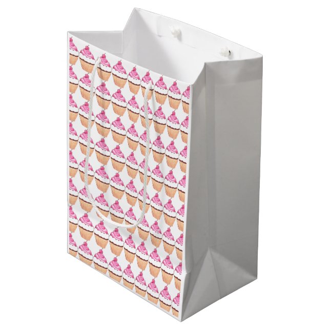 Mediana Bolsa de regalo de torta (Angulo Anverso)
