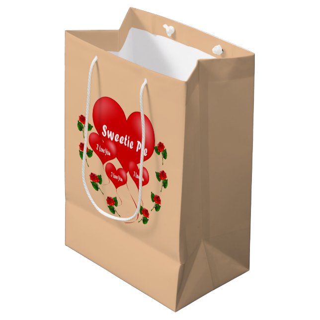 Mediana Bolsa de regalo de torta dulce (Angulo Anverso)