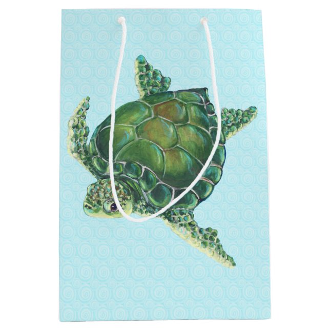 Mediana Bolsa de regalo de tortuga marina (Anverso)