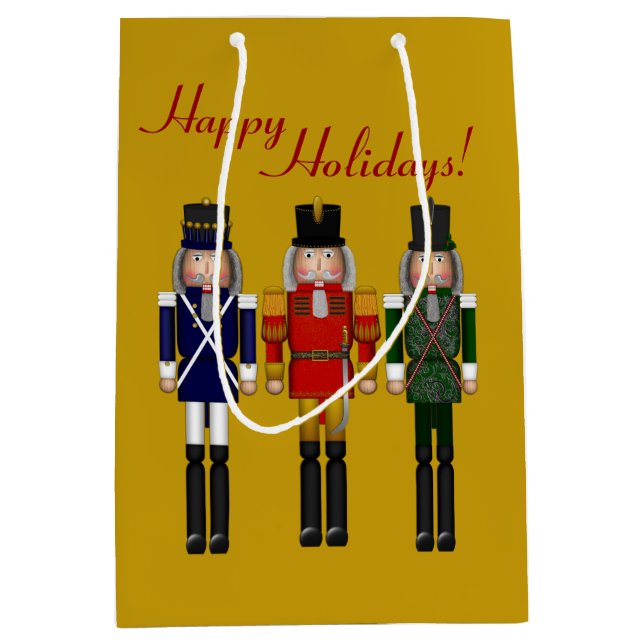 Mediana BOLSA DE REGALO DE TRUO-Oro-Nutcracker M (Anverso)