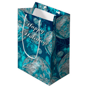 Mediana Bolsa de regalo de vacaciones de burbujas de copo 