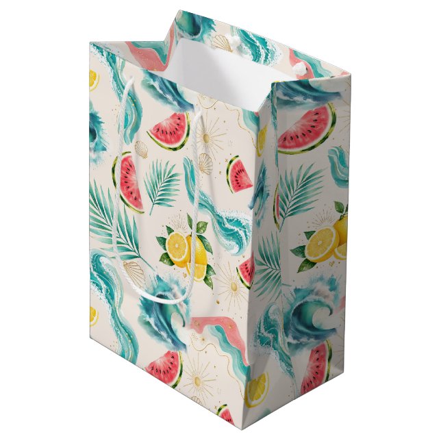 Mediana Bolsa de regalo de verano de playa (Angulo Anverso)
