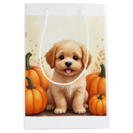 Mediana Bolsa De Regalo Decorativa De Cachorro En Parche D