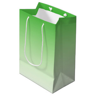 Mediana Bolsa de regalo degradada verde oscuro a verde cla