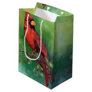 Mediana Bolsa de regalo del cardenal norte