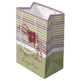 Mediana Bolsa de regalo del Día de la Madre con tira paste