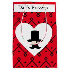 Mediana Bolsa de regalo del Día del Padre editable de los 