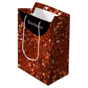 Mediana Bolsa de regalo del patrón del mosaico rojo esparc