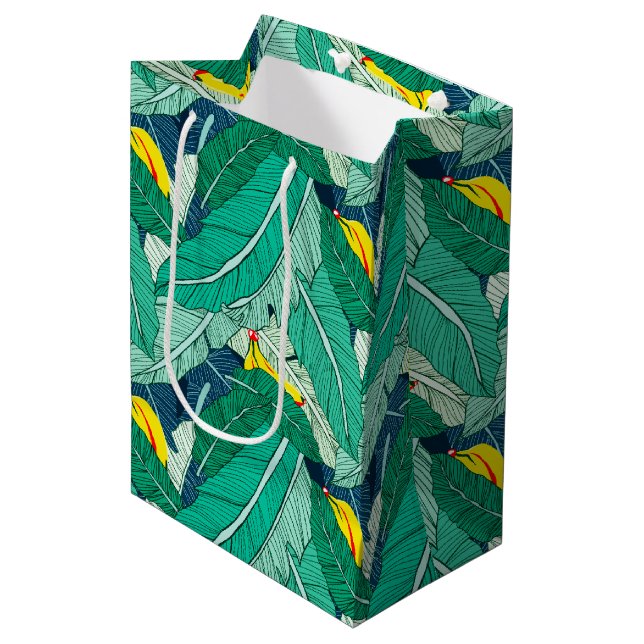 Mediana Bolsa de regalo del refugio tropical (Angulo Anverso)