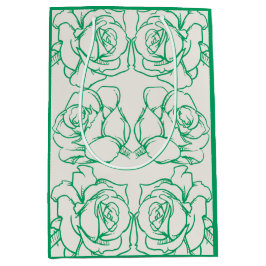 Mediana Bolsa de Regalo del Rosa del Patrimonio