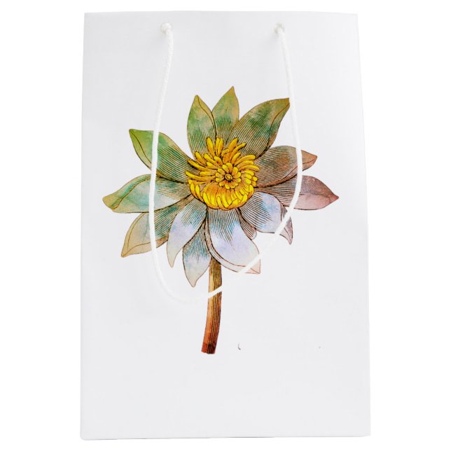 Mediana Bolsa de regalo DISEÑO FLORAL (Anverso)