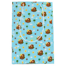 Bolsa de regalo divertida de gato de verano con pa