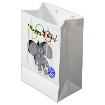 Bolsa de regalo - Elefante de cumpleaños feliz