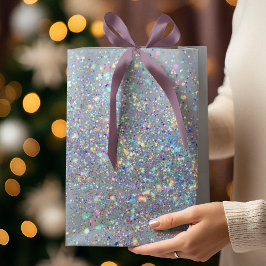 Mediana Bolsa de regalo elegante de Navidad con purpurina