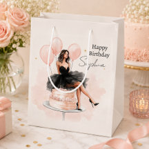 Bolsa de regalo elegante para cumpleaños de niña