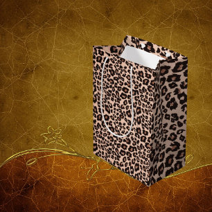 Mediana Bolsa de regalo estampado de leopardo Embalaje de 