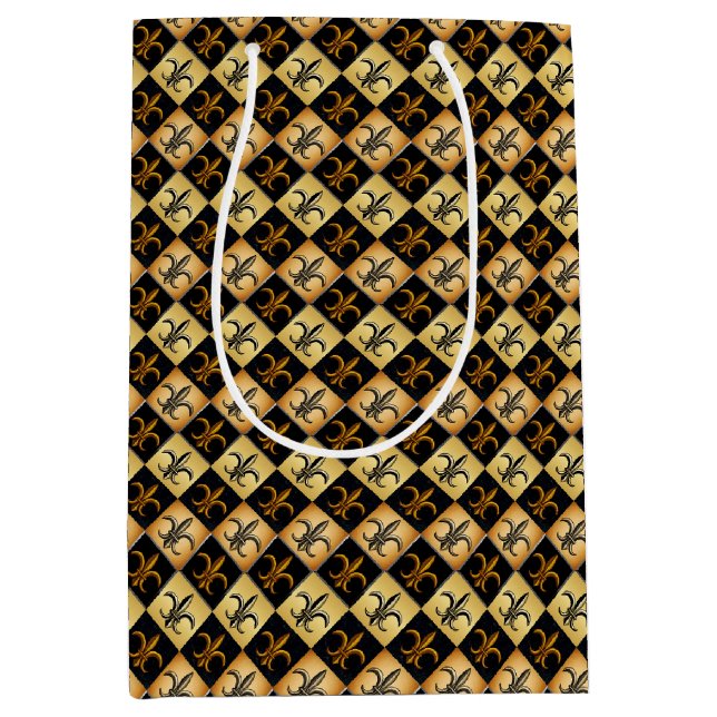 Mediana Bolsa de regalo Fleur De Lis (Anverso)