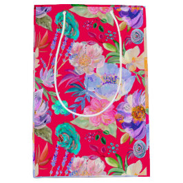 Mediana Bolsa de regalo floral