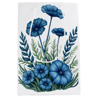 Mediana Bolsa de regalo floral boho para ocasiones cotidia