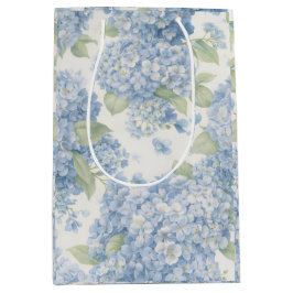 Mediana Bolsa de regalo floral Hortensia Azul